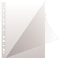 Folie protectie Q-CONNECT, A4, deschidere laterala, cristal, 100 microni, multiperforatii, 100 file/set