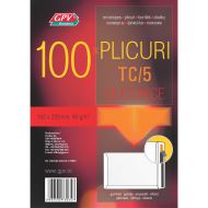 Plic pachet C5 *TC (162 x 229 mm), alb, siliconic, 100 bucati  
