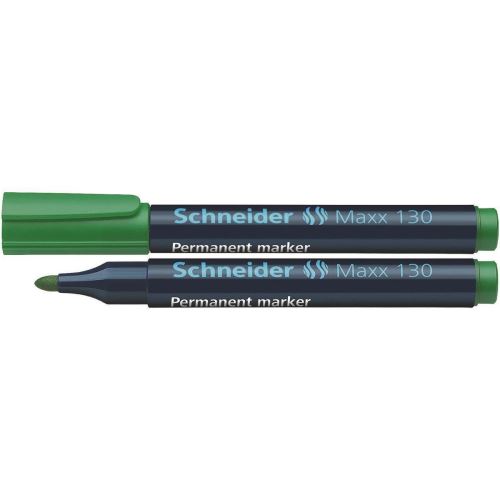 Marker permanent Schneider Maxx 130, scriere de 1 - 3 mm, verde
