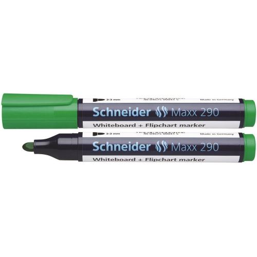 Marker whiteboard + flipchart Schneider Maxx 290, scriere 2 - 3 mm, verde