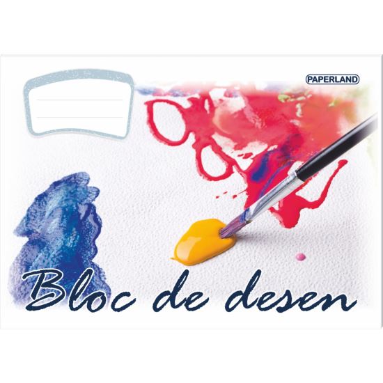 Bloc desen Paperland, A4, 15 file, hartie 140 gr, coperta policromie