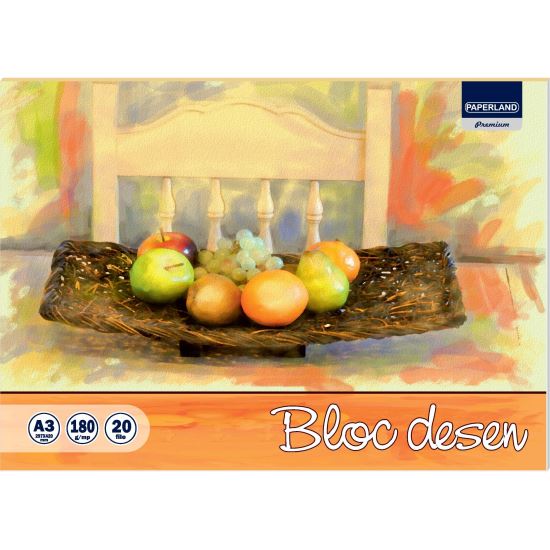 Bloc desen Paperland, A3, 12 file, hartie 300 gr, spate mucava, coperta policromie