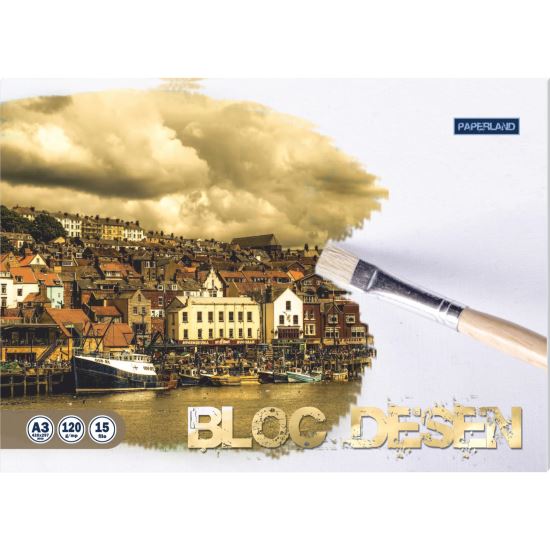 Bloc desen Paperland, A3, 15 file, hartie 120 gr, coperta policromie