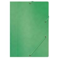 Mapa din carton OFFICE Products, cu burduf si elastic pe colturi, carton 390 gsm, verde