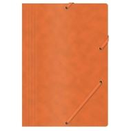 Mapa din carton OFFICE Products, cu burduf si elastic pe colturi, carton 390 gsm, portocaliu