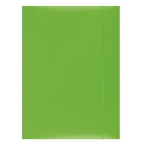 Mapa din carton OFFICE Products, cu elastic vertical, carton 300 gsm, verde