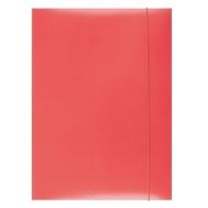 Mapa din carton OFFICE Products, cu elastic vertical, carton 300 gsm, rosu