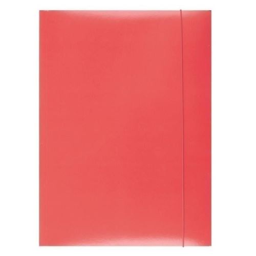 Mapa din carton OFFICE Products, cu elastic vertical, carton 300 gsm, rosu