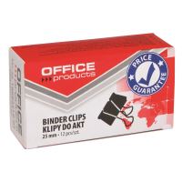 Clips metalic OFFICE Products, 25 mm, 12 bucati, negru
