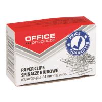 Agrafe metalice OFFICE Products, rotunjite, 33 mm, 100 buc/cutie