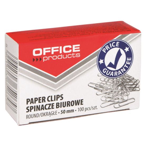 Agrafe metalice OFFICE Products, rotunjite, 50 mm, 100 buc/cutie