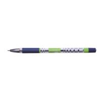 Pix cu gel Q-CONNECT Slick Needle Point, corp transparent cu grip, scriere de 0.3 mm, albastru
