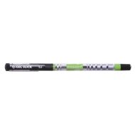 Pix cu gel Q-CONNECT Slick Needle Point, corp transparent cu grip, scriere de 0.3 mm, negru