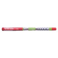 Pix cu gel Q-CONNECT Slick Needle Point, corp transparent cu grip, scriere de 0.3 mm, rosu