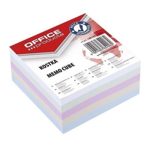 Cub hartie color OFFICE Products, 400 file, 85 x 85 x 40 mm, lipit si infoliat