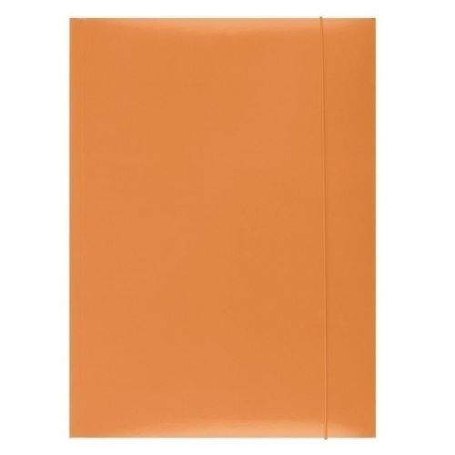 Mapa din carton OFFICE Products, cu elastic vertical, carton 300 gsm, portocaliu