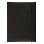 Mapa din carton OFFICE Products, cu elastic vertical, carton 300 gsm, negru
