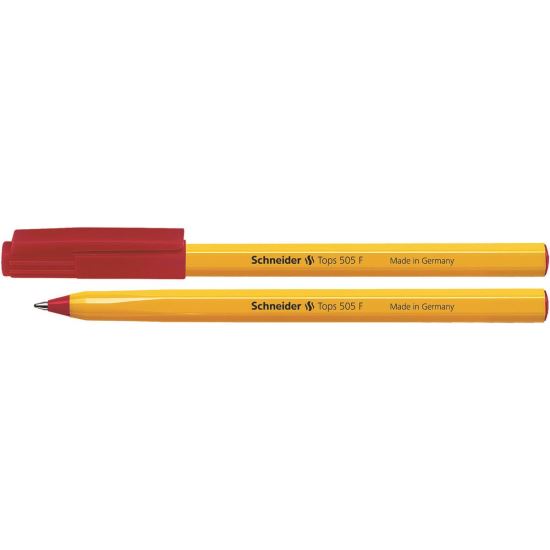 Pix fara mecanism Schneider Top 505 F, corp galben, scriere de 0.7 mm, rosu