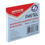 Notite adezive OFFICE Products,  76 x 76 mm, albastru pastel,  100 file