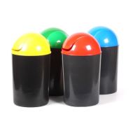 Cos din plastic Flip-Flap, colectare selectiva, 12 litri, capac galben